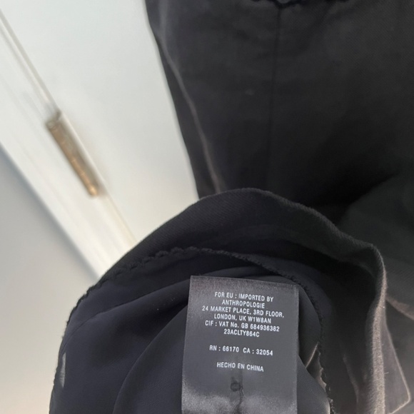 Postmark Oleander Openwork Shift Dress Size 8 Black ANTHROPOLOGIE Linen Cotton - Picture 7 of 15